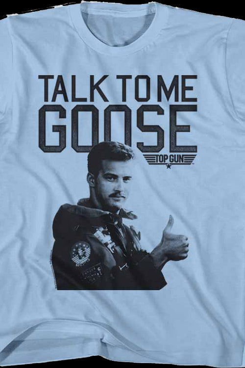 Youth Blue Talk To Me Goose Top Gun Shirtmain product image