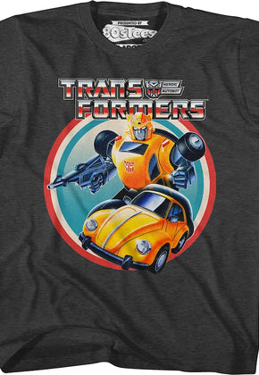 Youth Bumblebee Vintage Circle Transformers Shirt