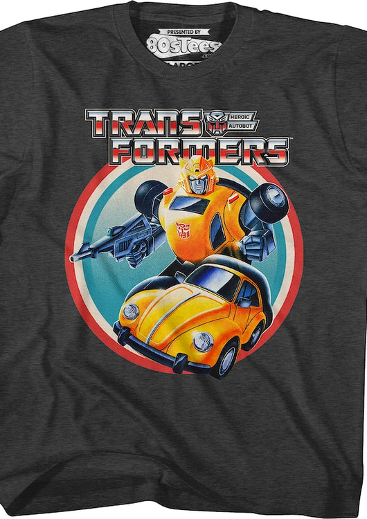 Youth Bumblebee Vintage Circle Transformers Shirt - main product image