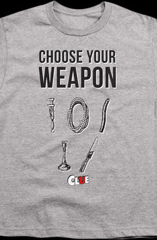 Youth Choose Your Weapon Clue Shirt