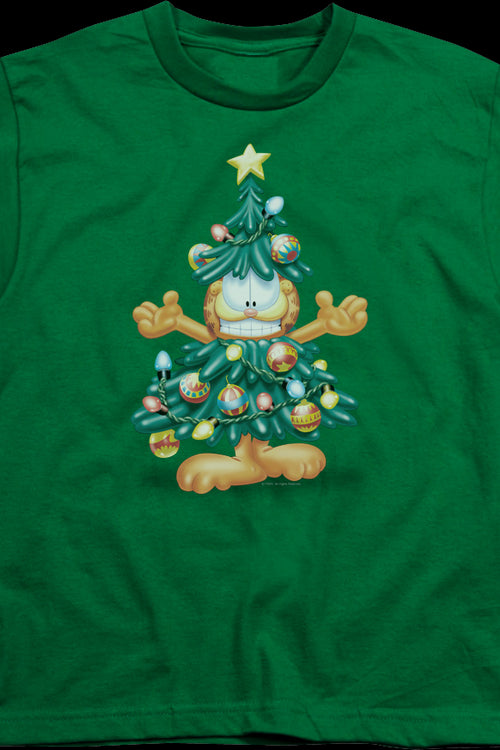 Youth Christmas Tree Garfield Shirtmain product image