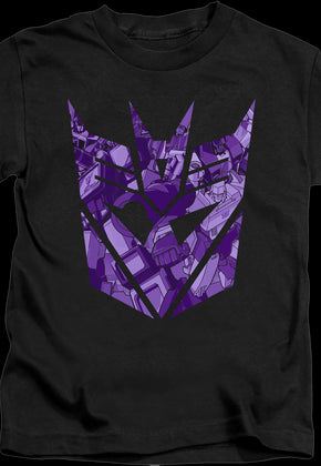 Youth Decepticon Logo Illustrations Transformers Shirt
