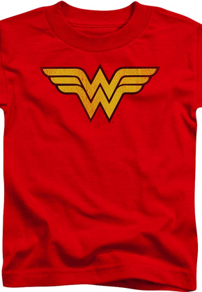 Youth Distressed Logo Wonder Woman Shirt
