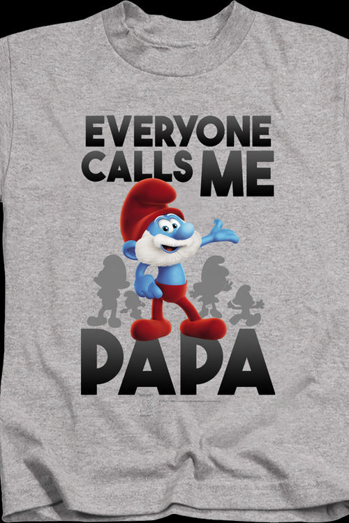 Youth Everyone Calls Me Papa Smurfs Shirtmain product image