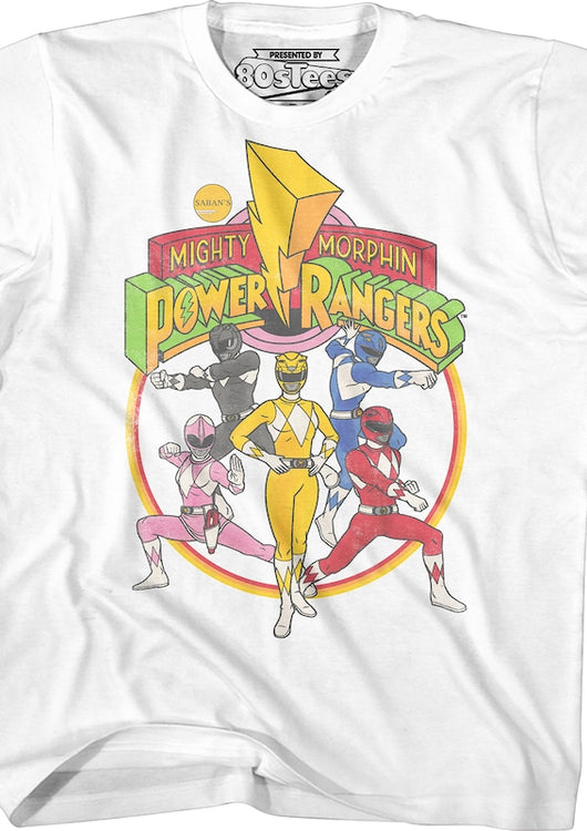 Youth Group Picture Mighty Morphin Power Rangers Shirt - main product image