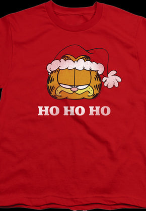 Youth Ho Ho Ho Garfield Christmas Shirt