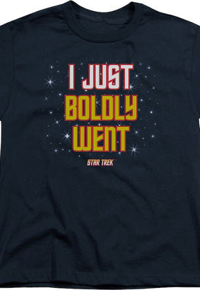 Youth I Just Boldly Went Star Trek Shirt