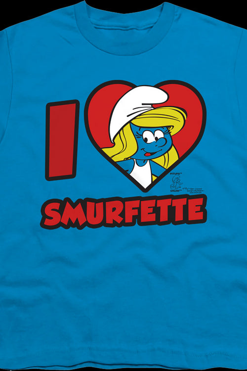 Youth I Love Smurfette Smurfs Shirtmain product image