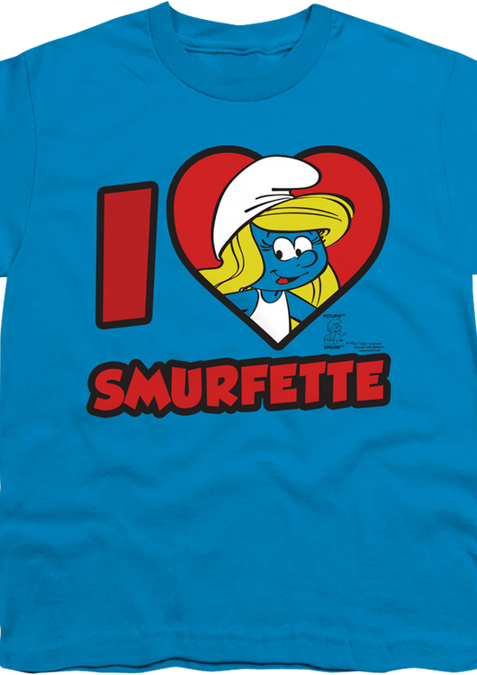 Youth I Love Smurfette Smurfs Shirt - main product image
