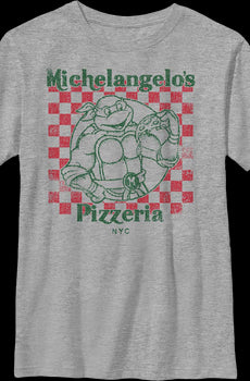 Boys Youth Michelangelo's Pizzeria Teenage Mutant Ninja Turtles Shirt