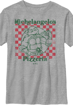 Boys Youth Michelangelo's Pizzeria Teenage Mutant Ninja Turtles Shirt