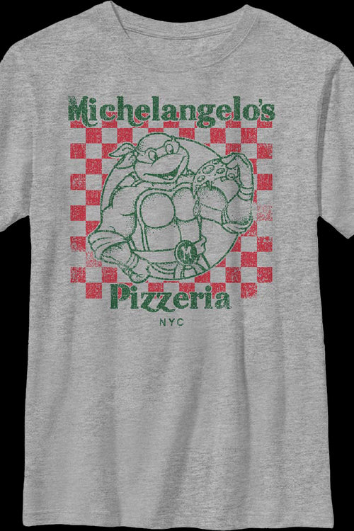 Boys Youth Michelangelo's Pizzeria Teenage Mutant Ninja Turtles Shirt