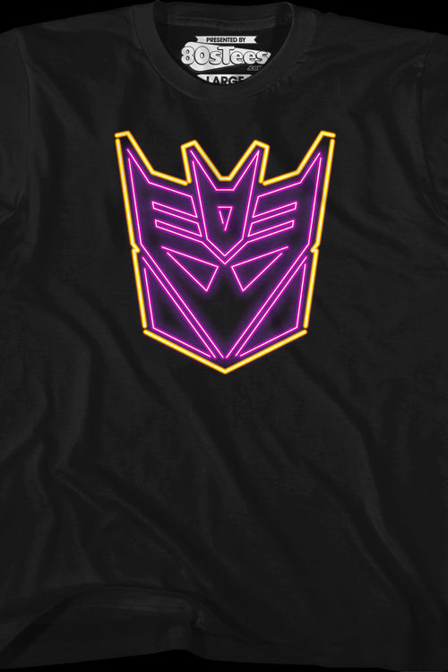 Youth Neon Decepticons Logo Transformers Shirtmain product image