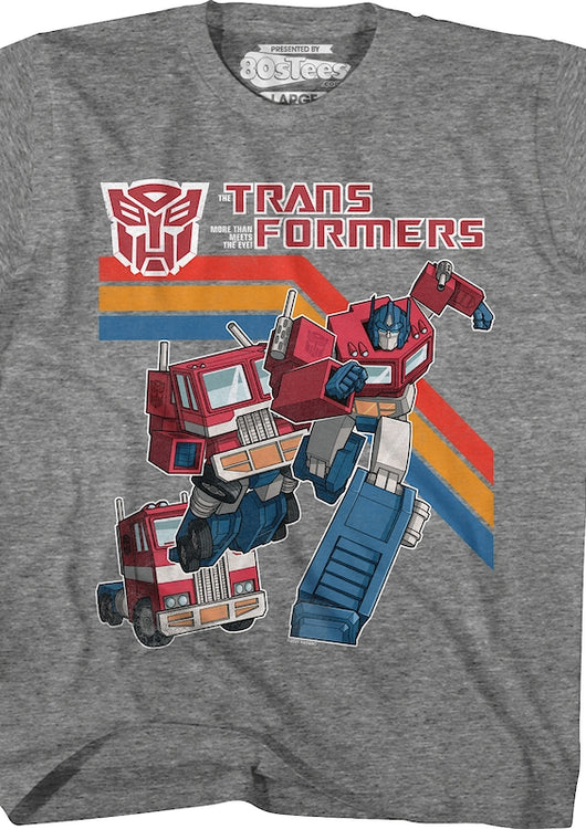 Youth Old School Optimus Prime Transformers Shirt - main product image