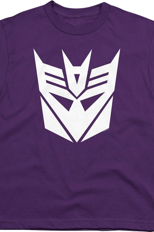 Youth Purple Decepticons Logo Transformers Shirtmain product image