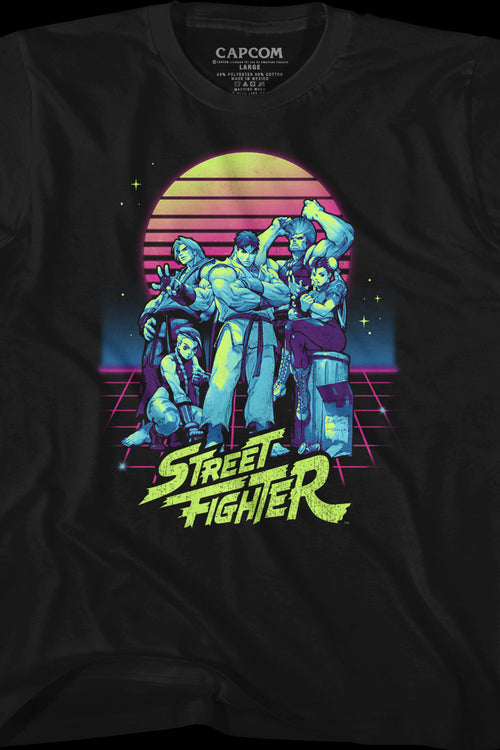 Youth Retro Neon Street Fighter Shirtmain product image