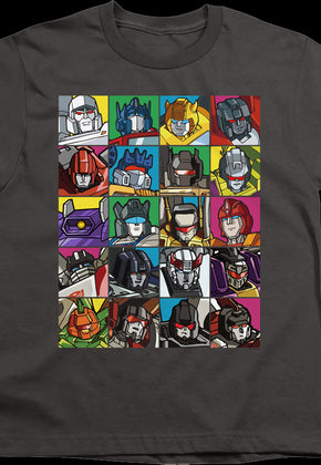 Youth Robot Collage Transformers Shirt
