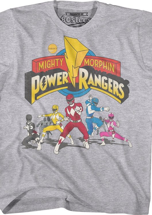 Youth Vintage Group Mighty Morphin Power Rangers Shirt - main product image