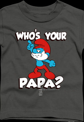 Youth Who's Your Papa? Smurfs Shirt