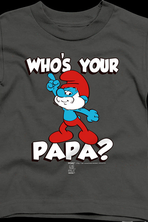 Youth Who's Your Papa? Smurfs Shirtmain product image