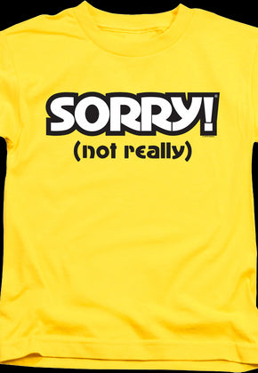 Youth Yellow Sorry Shirt