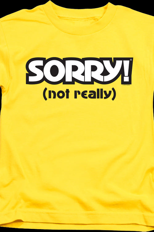 Youth Yellow Sorry Shirtmain product image