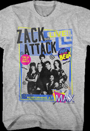 Zack Attack Live Saved By The Bell T-Shirt